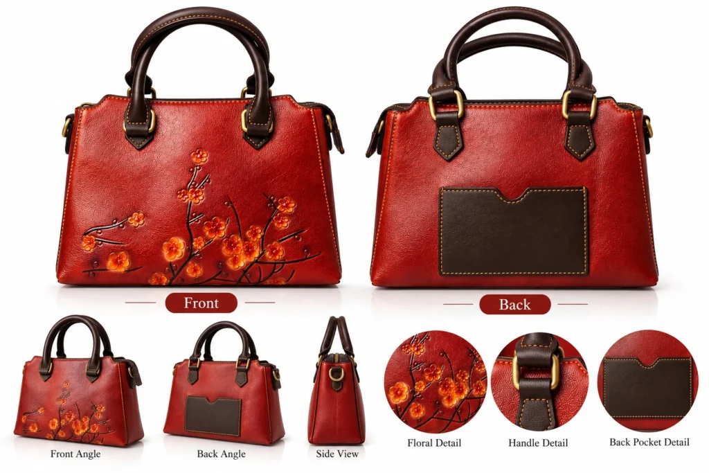 Red Floral handbag
